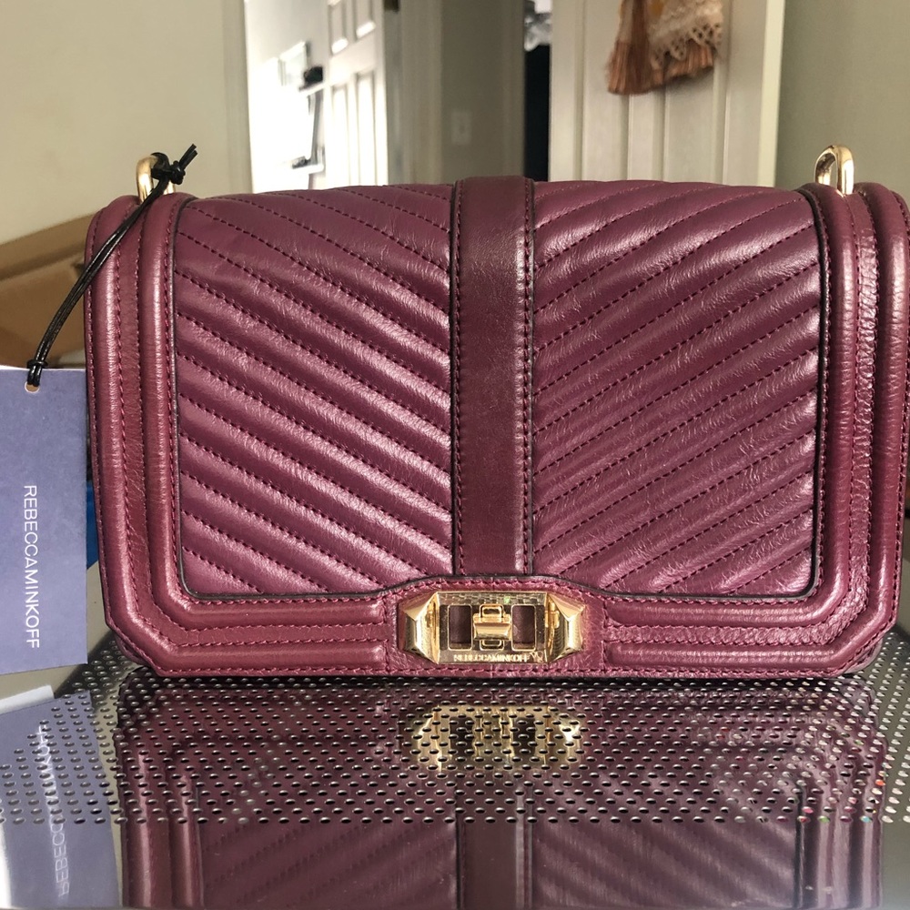 Rebecca Minkoff Chevron Bag in Burgundy